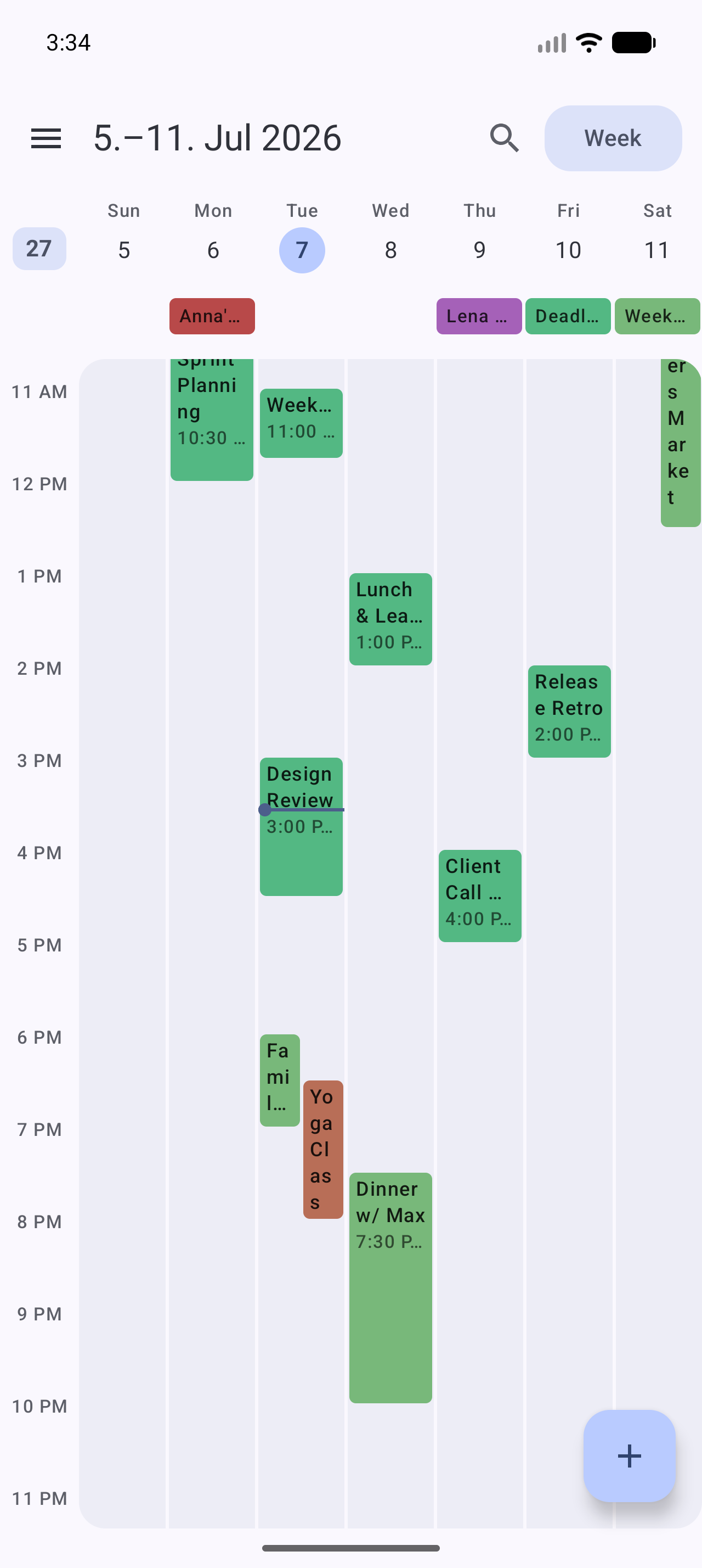 Week view