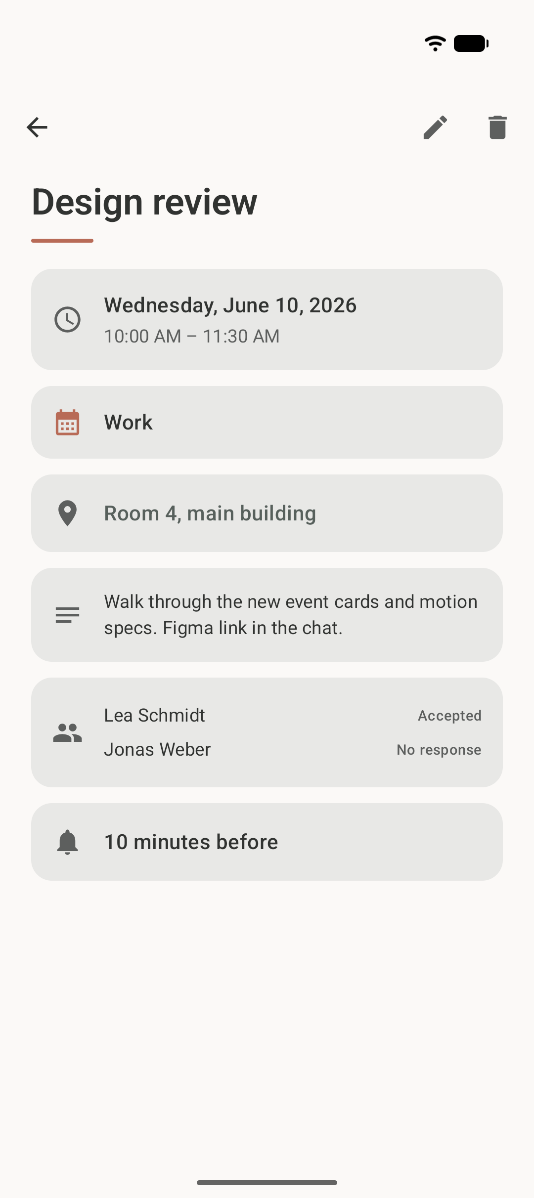Event detail