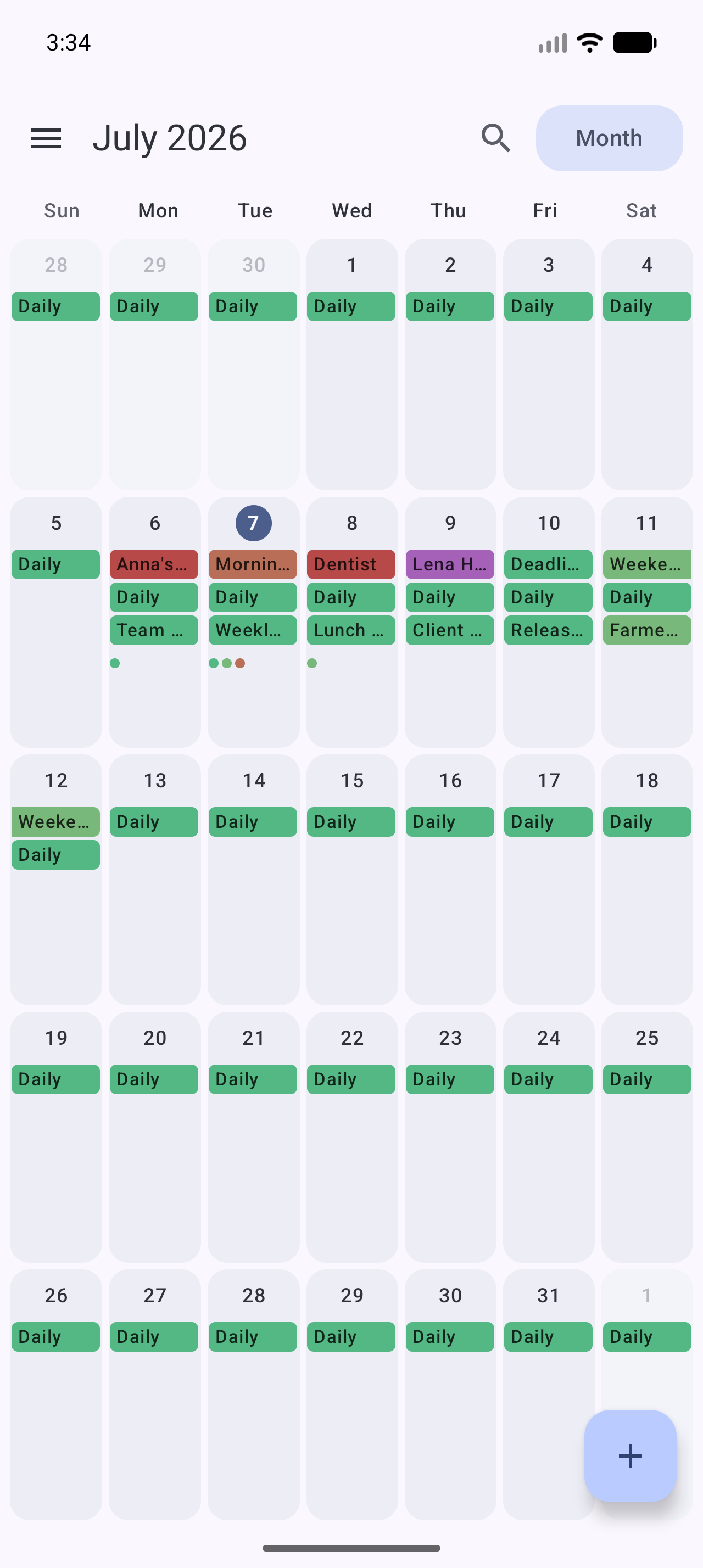 Month view